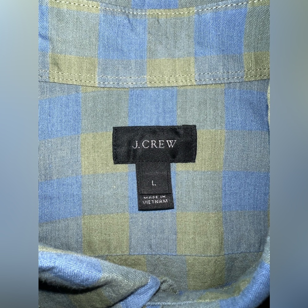 J. Crew Linen Blend Long Sleeve Button Down Shirt 👔 💙💚✨🛍️ - Picture 3 of 5